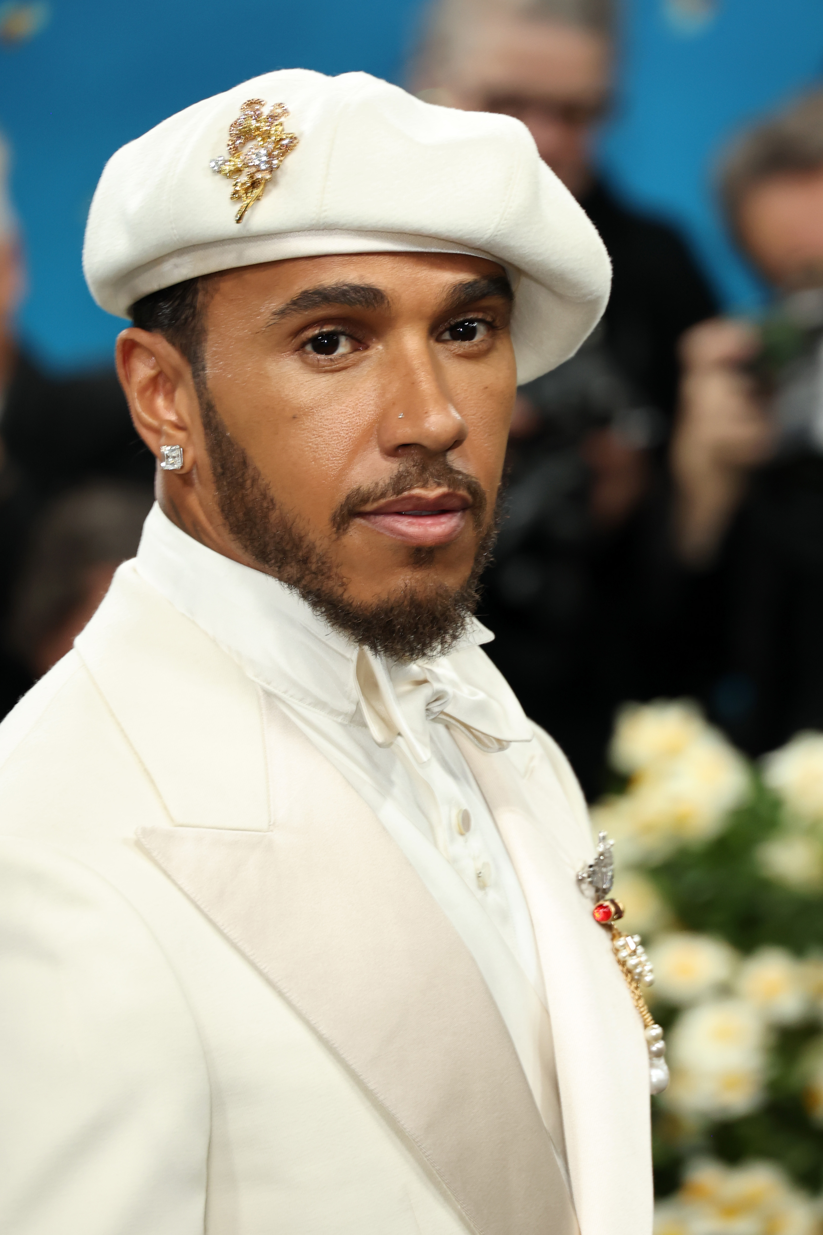 Lewis Hamilton at the 2025 Met Gala.