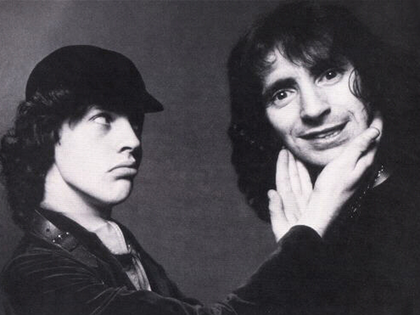 Angus Young and Bon Scott: great Scots