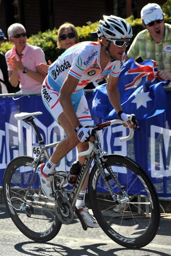 Fr&auml;nk Schleck (Luxembourg) was a constant threat.