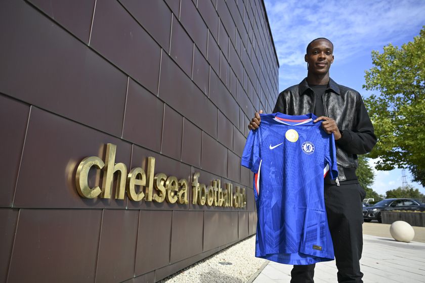 COBHAM, ENGLAND - SEPTEMBER 12: Chelsea announce Pre-Contract Signing of Emanuel Emegha at Chelsea Training Ground on September 12, 2025 in Cobham, England. (Photo by Darren Walsh/Chelsea FC via Getty Images)