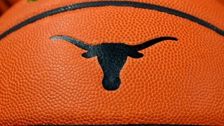 Texas Longhorns logo on a basketball