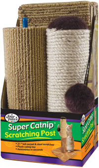 Four Paws Super Catnip Carpet and Sisal Scratching Post  | RRP: $21.69 | Now: $11.30 | Save: $10.39 (48%) at Amazon.com