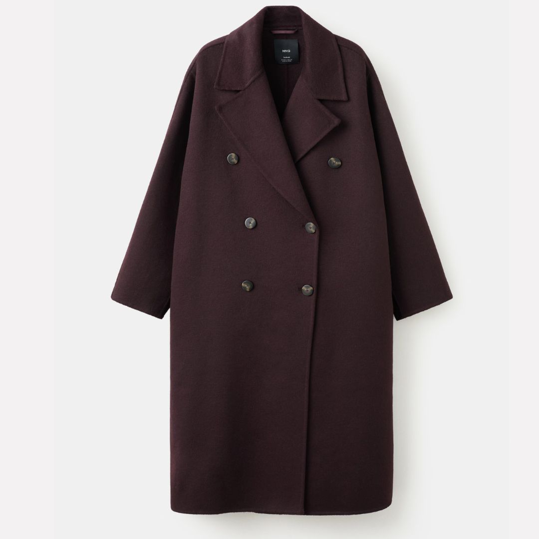 Mango Handmade Oversized Wool-Blend Coat