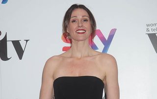 Suranne Jones dressed in black at red carpet event