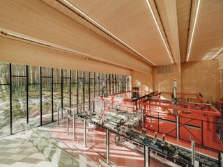 Timber interiors at The Plus Vestre factory opening