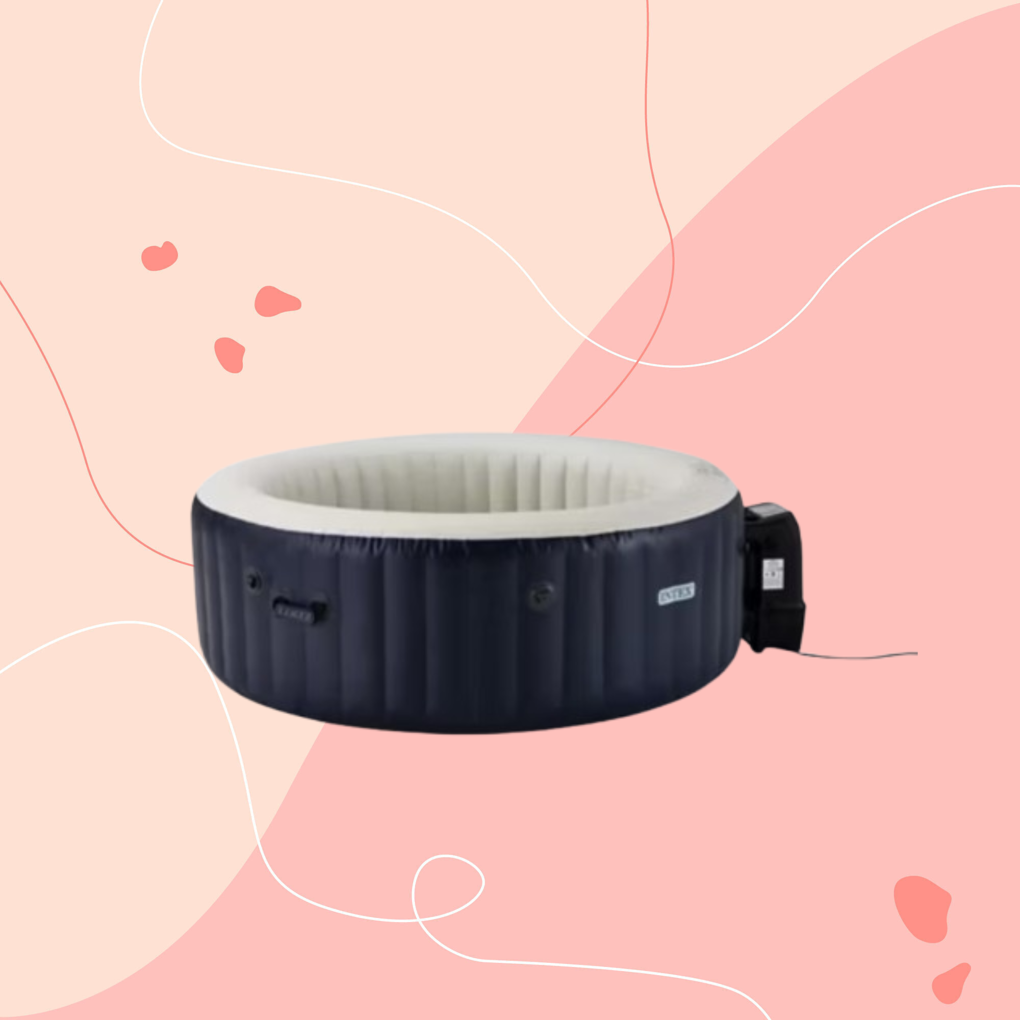 Aldi spa pool on pink background