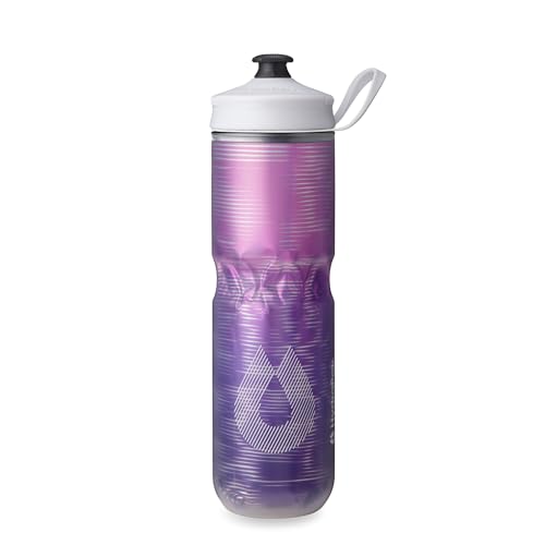Hydrapak Polar Sport Insulated Water Bottle - Bpa-Free, Sport &amp;amp; Bike Squeeze Bottle With Handle (pulse Purple, 700ml / 24oz)