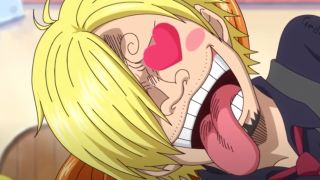 Sanji with his tongue out