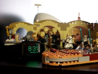 Apple Watch with LEGO Star Wars background