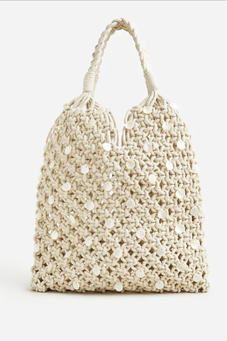 Cadiz Hand-Knotted Rope Tote With Paillettes