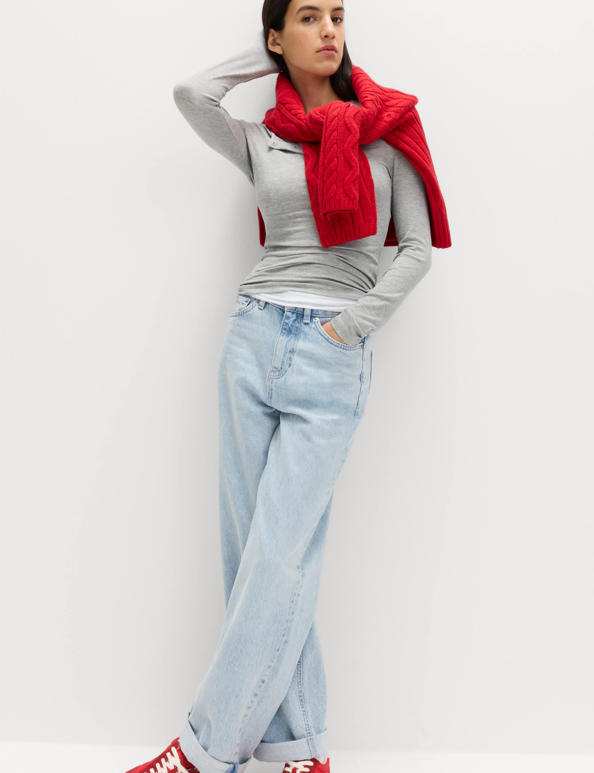 Boyfriend Mid Rise Ankle Grazer Jeans