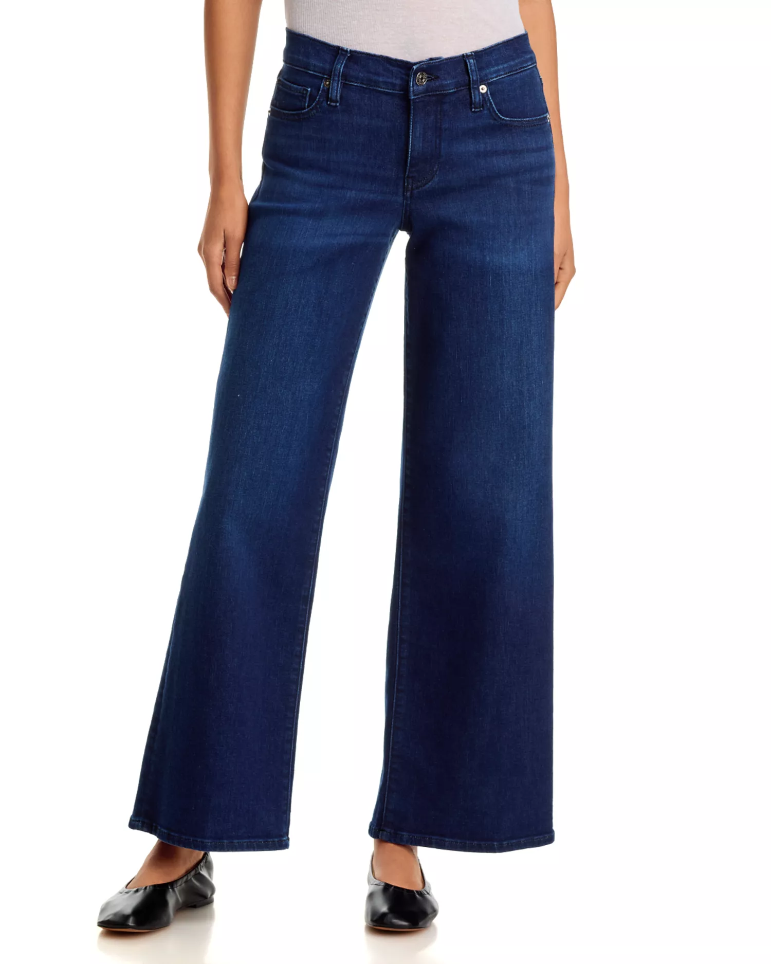 Le Slim Low Rise Palazzo Jeans in Ultraviolet
