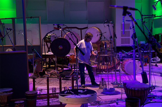 The recording of EastWest's StormDrum3, a massive library of percussive instruments
