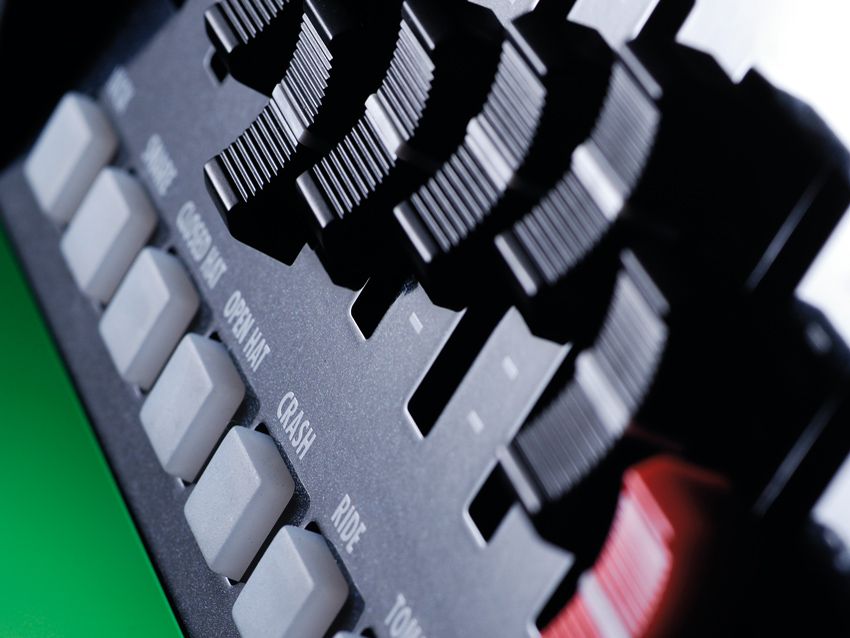The pads are used to tap in rhythms.
