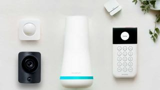 A selection of SimpliSafe home security products.