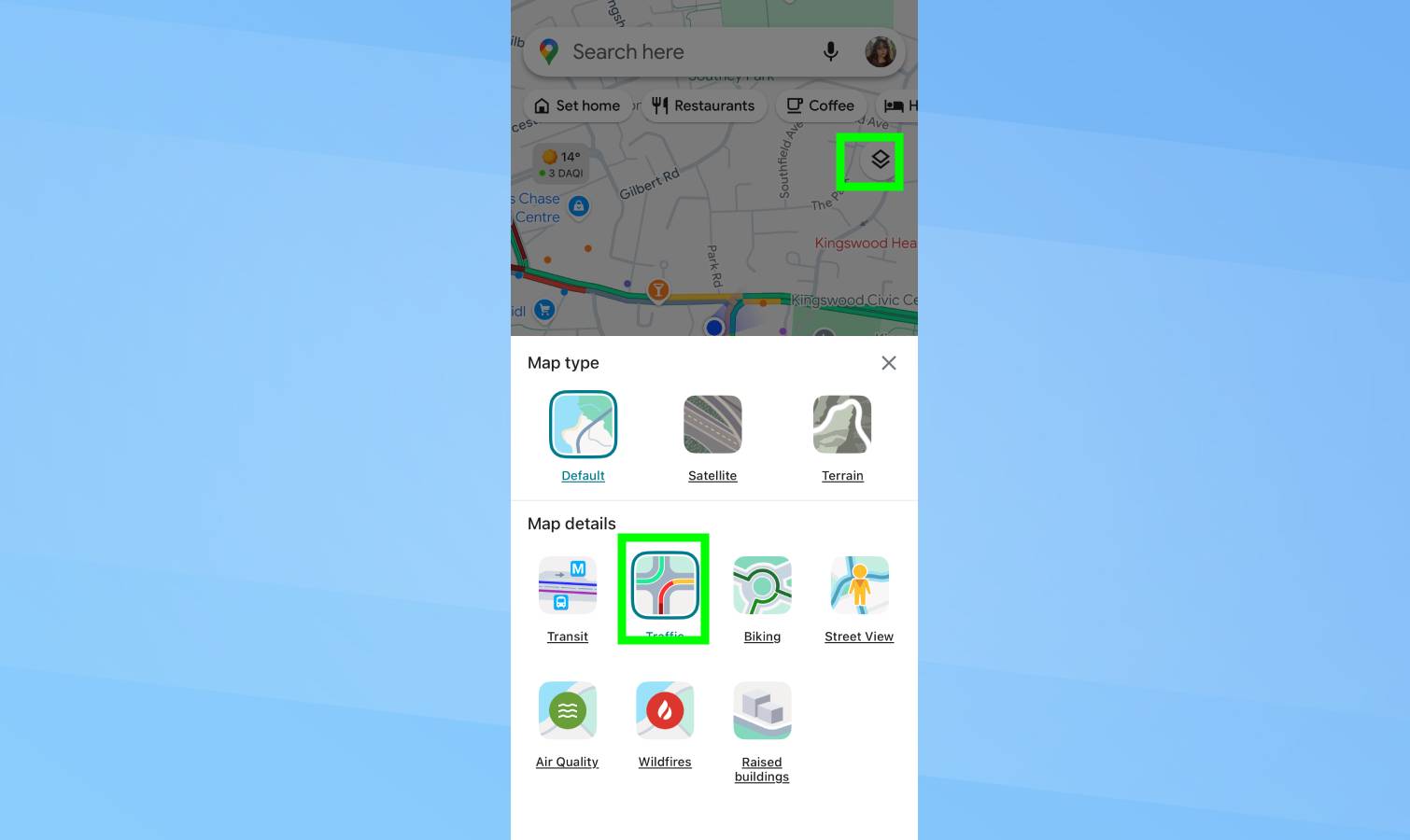 How to view traffic on Google Maps