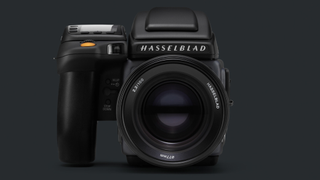Hasselblad H6D 100C camera on grey background