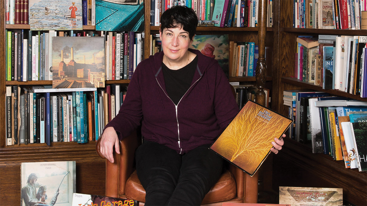 Joanne Harris with her favourite records