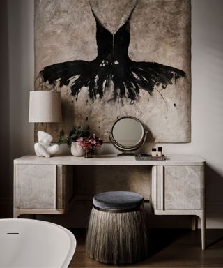 Dressing table, hair stool, ballerina canvas