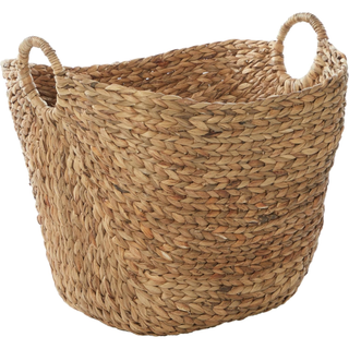 Deco 79 Seagrass Handmade Decorative and Functional Storage Basket Large Woven Basket Organizer 