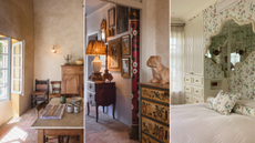 Trio of charming French provincial-style rooms
