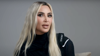 kim kardashian during a variety interview in 2024