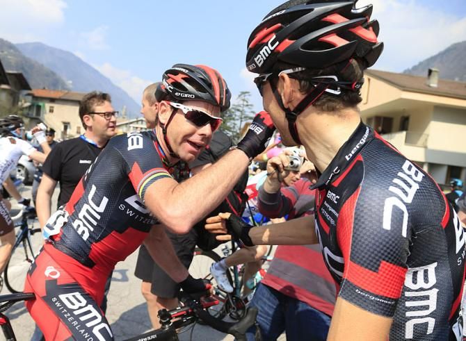 Ivan Santaromita AND Cadel Evans (BMC)