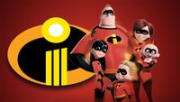 Incredibles III logo and Incredibles characters