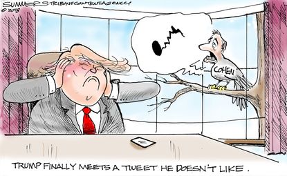 Political cartoon U.S. Trump Michael Cohen guilty tweet&nbsp;