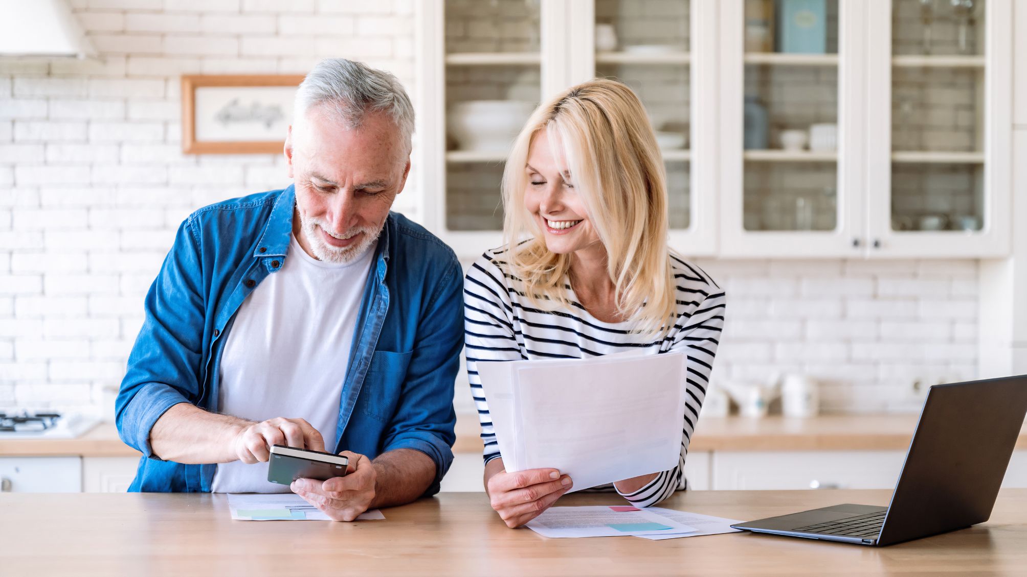 A couple discussing personal finance 