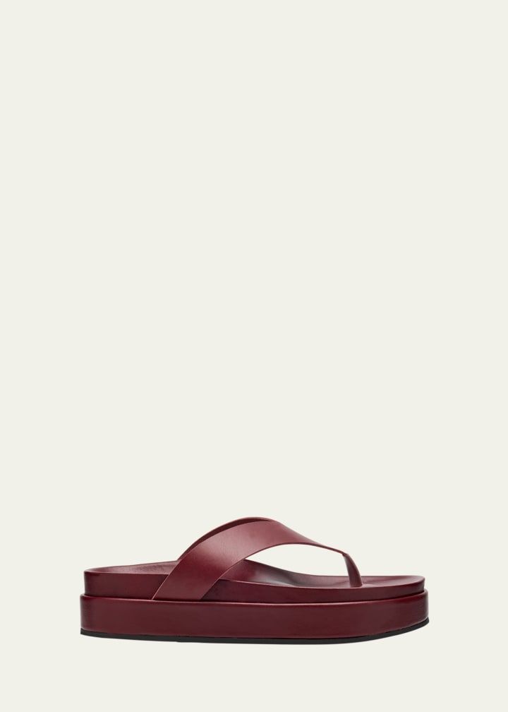 Charys Leather Thong Flatform