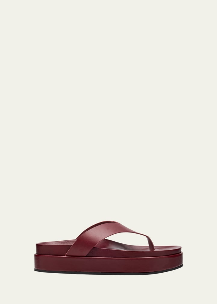 Charys Leather Thong Flatform