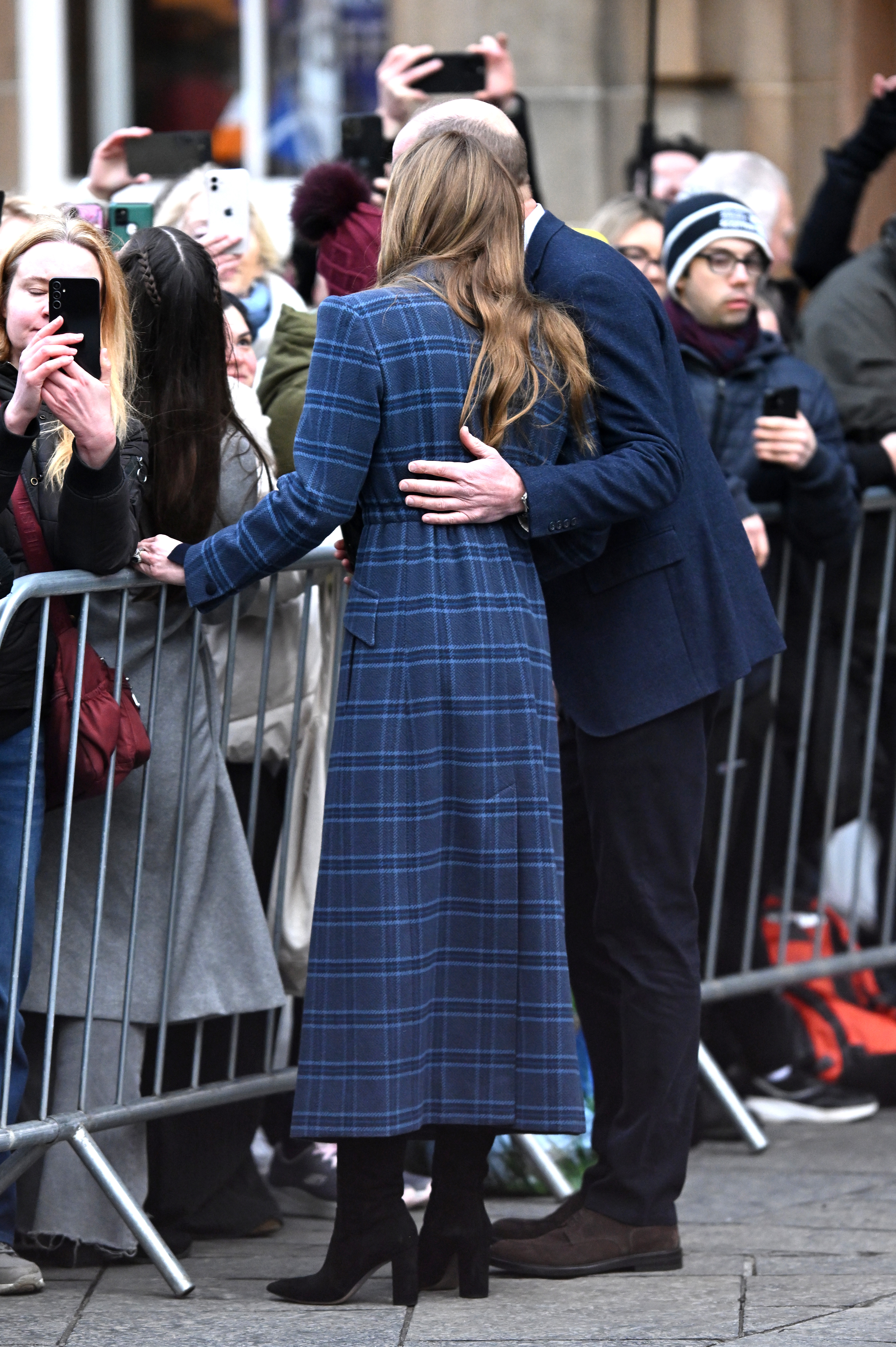 Prince William and Princess Kate share a hug