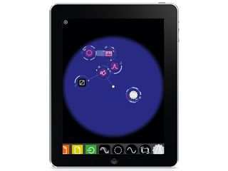 Reactable Mobile lets you build with oscillators, filters and the like.