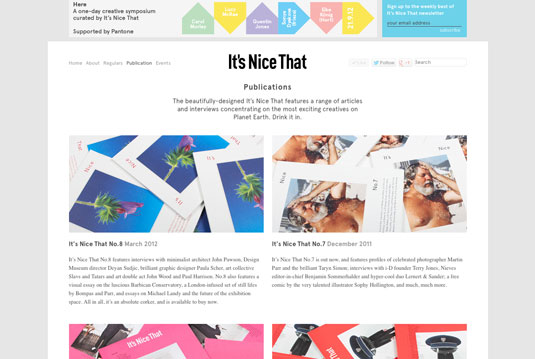 It's Nice That also produce a print edition