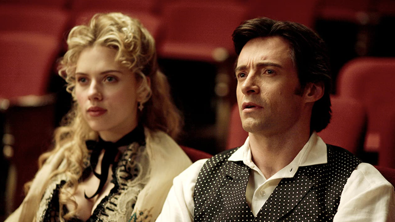 Hugh Jackman and Scarlett Johansson in The Prestige