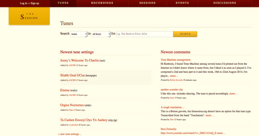Keith started The Session website in the late 90s