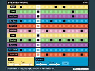 Beat Petite is a drum machine made with the Web Audio API