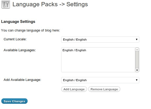 A screenshot of what the language pack interface might look like in WordPress 3.3 (via wpbeginner)