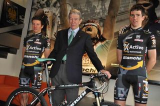 Tony Longo and Gerard Kerschbaumer were part of the presentation of the Felice Gimondi's TX Active Bianchi Team kit for 2012