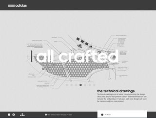 The site guides you through the Adidas design process