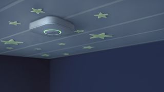 Nest Protect -palovaroitin asennettuna kattoon