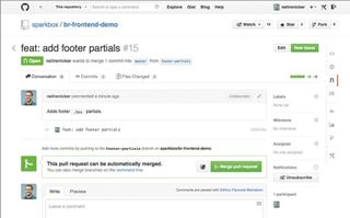 A pull request viewed on GitHub