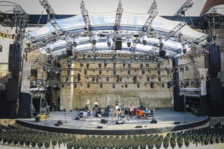 Joe Bonamassa and band sound-check at the Théâtre Jean-Deschamps in southern France