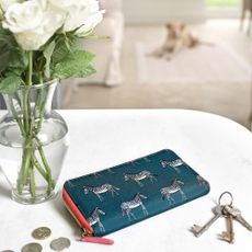 zebra print wallet purse