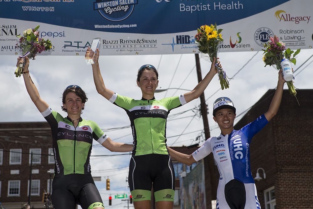 The Winston-Salem Cycling Classic podium