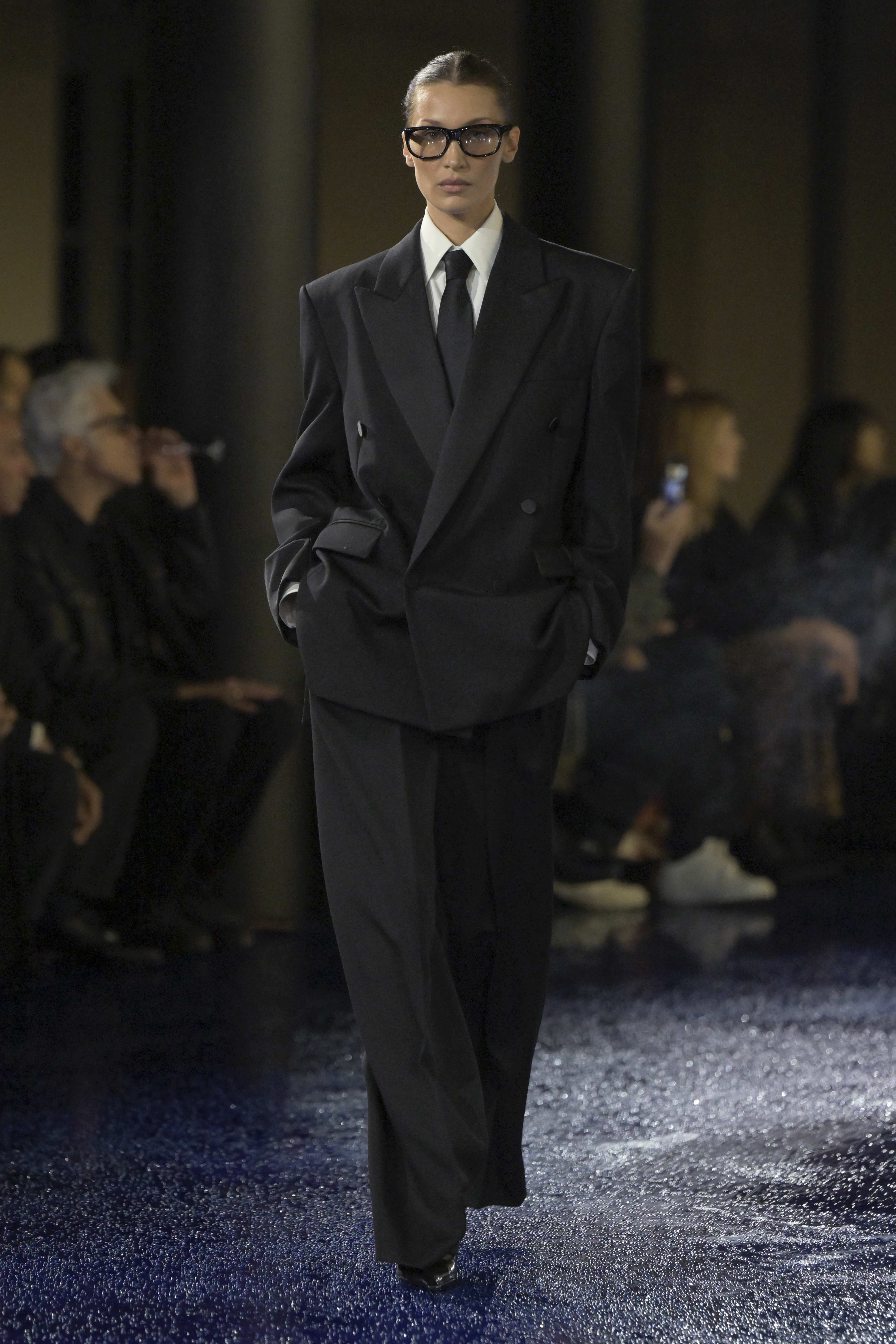 Bella Hadid made her grand return to the runway in Saint Laurent Spring 2025 show