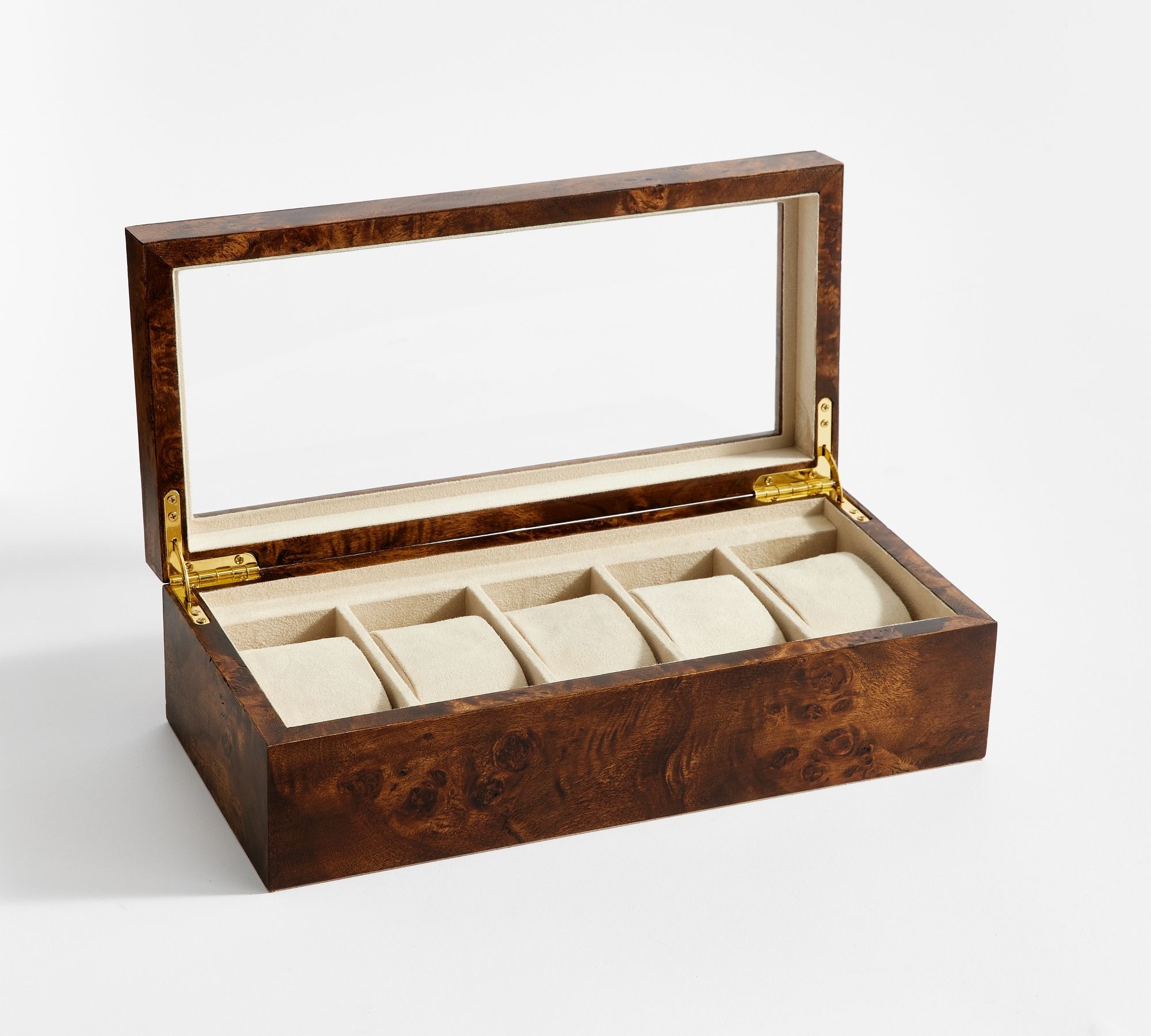 Pottery Barn, Burlwood Watch Box