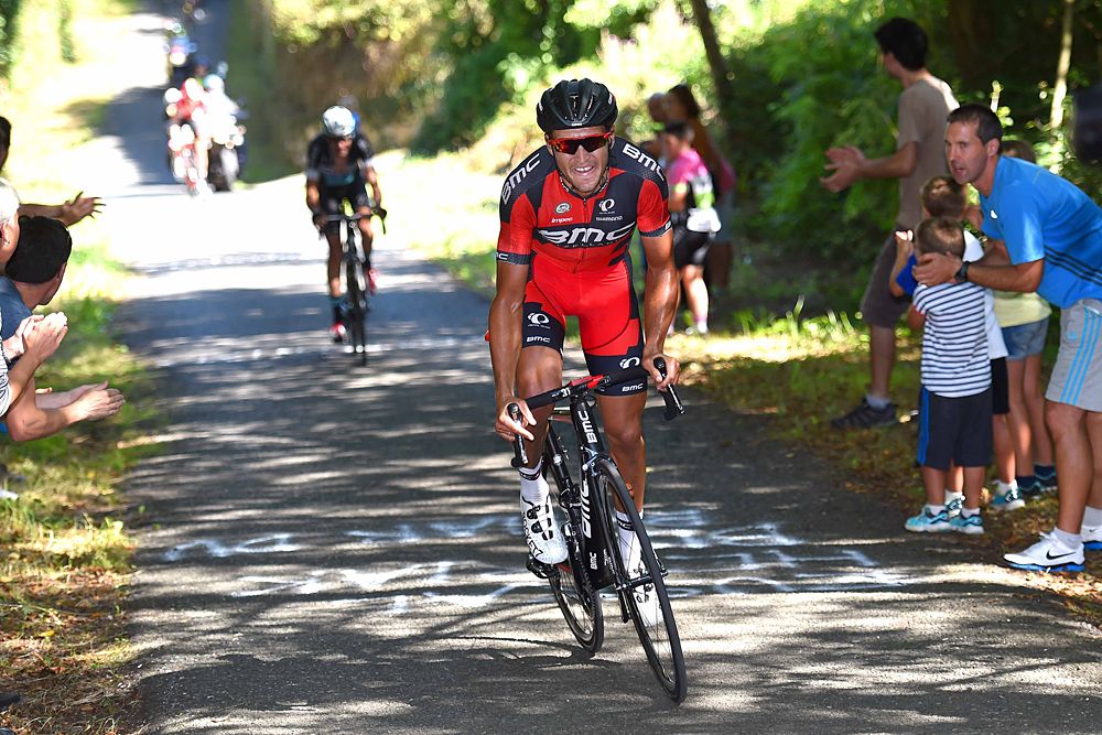 Greg Van Avermaet (BMC) goes on the attack at the Clasica San Sebastian