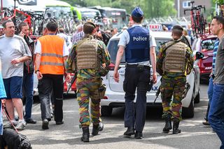 A police presence at the Belgium Tour
